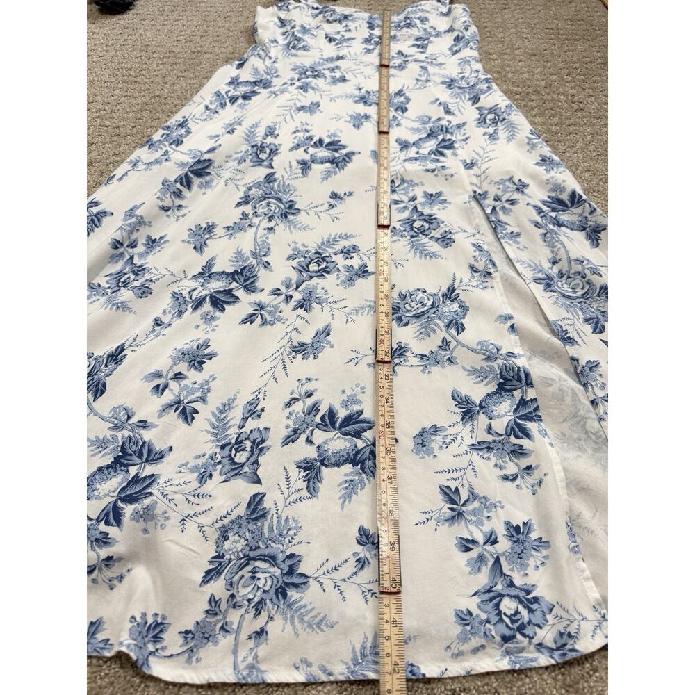 Billy J Alessandra Tie Up Midi Dress - Blue Floral - Size 16 - Tie Strap - Picture 10 of 15